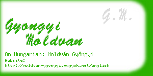 gyongyi moldvan business card