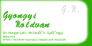 gyongyi moldvan business card